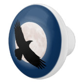 Flying raven mit dem Mond dahinter Keramikknauf (Rechts)