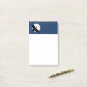 Flying raven mit dem Mond dahinter Post-it Klebezettel (Auf Schreibtisch)