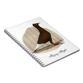 Flying Red Cap-Taube Notizblock (Rechte Seite)