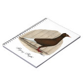 Flying Red Cap-Taube Notizblock (Linke Seite)