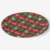 Flying Red Radish Bunch Pappteller (Schrägansicht)