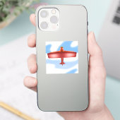 Flying Red Uproar Custom-Cut Vinyl Sticker (Telefon)