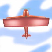 Flying Red Uproar Custom-Cut Vinyl Sticker (Vorderseite)