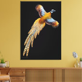 Flying Reeves Pheasant Wrapped Canvas Leinwanddruck (Insitu (Wohnzimmer))