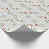 FLYING REINDEER CHRISTMAS GESCHENKPAPIER (Ecke)