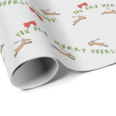 FLYING REINDEER CHRISTMAS GESCHENKPAPIER (Rolleneckpunkt)