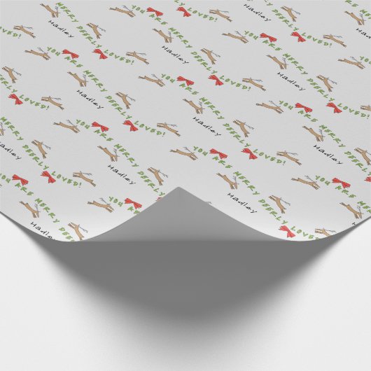 FLYING REINDEER CHRISTMAS GESCHENKPAPIER (Ecke)