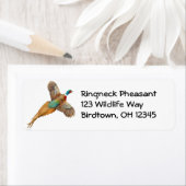 Flying Ring Necked Pheasant Label (Insitu)