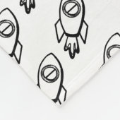 Flying Rocket Sketch-Muster Fleecedecke (Ecke)