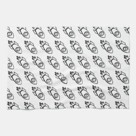 Flying Rocket Sketch-Muster Geschirrtuch