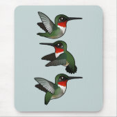 Flying Ruby-throated Hummingbird Mousepad (Vorne)