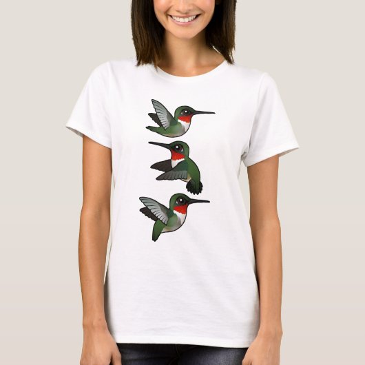 Flying Ruby-throated Hummingbird T-Shirt (Vorderseite)