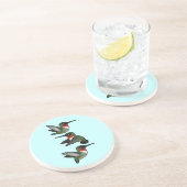 Flying Ruby-throats Sandstein Untersetzer (Seite)