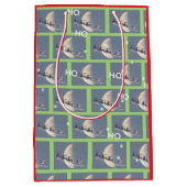 Flying Santa Christmas Gift Bag Mittlere Geschenktüte (Vorderseite)