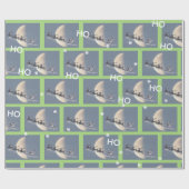 Flying Santa Christmas Wrapping Paper Geschenkpapier (Flach)