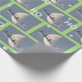 Flying Santa Christmas Wrapping Paper Geschenkpapier (Ecke)