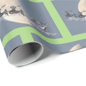 Flying Santa Christmas Wrapping Paper Geschenkpapier (Rolleneckpunkt)
