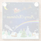 Flying Santa Claus mit Crescent Moon Glasuntersetzer (Rückseite)