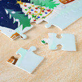 Flying Santa Claus mit Crescent Moon Puzzle (Seite)