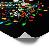 Flying Santa Duck mit Weihnachtslicht Jagd Se Poster (Ecke)