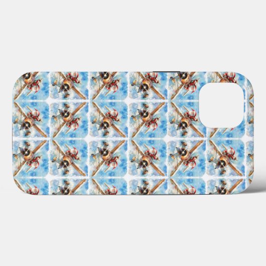 Flying Santa iPhone Case (Rückseite (Horizontal))