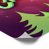 Flying Santa Merry Christmas Poster (Ecke)