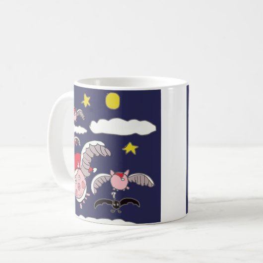 Flying Santa Pig  Kaffeetasse (Vorderseite Links)