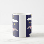 Flying Santa Pig  Kaffeetasse (Mittel)