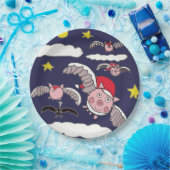 Flying Santa Pig  Pappteller (Party)