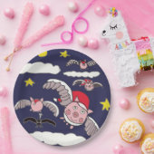 Flying Santa Pig  Pappteller (Party)