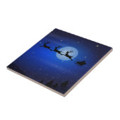 Flying Santa und seine Rentiere Fliese (Seite)