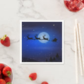 Flying Santa und seine Rentiere Serviette (Beispiel)