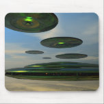 Flying Saucer Fleet Mousepad<br><div class="desc">Eine Flotte fliegender Untertassen</div>
