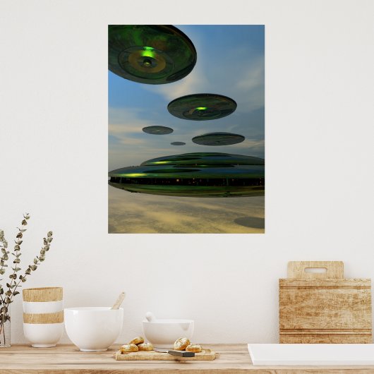 Flying Saucer Fleet Poster (Küche)