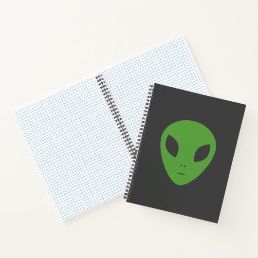 Flying Saucer & Green-Alien-Notebook Notizblock (Innenseite)