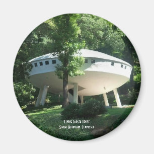 Flying Saucer House Kühlschrank Magnet