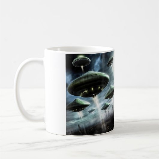 Flying Saucer Invasion Kaffeetasse (Links)