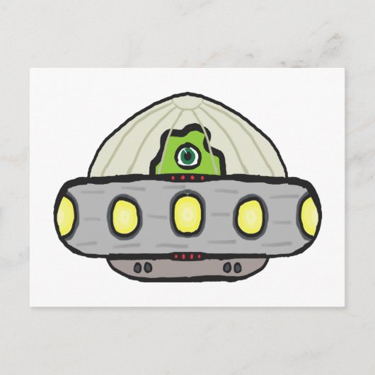 Flying Saucer Postkarte (Vorderseite)