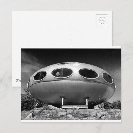 Flying Saucer Postkarte (Vorne/Hinten)