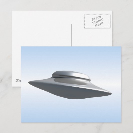 Flying Saucer Postkarte (Vorne/Hinten)