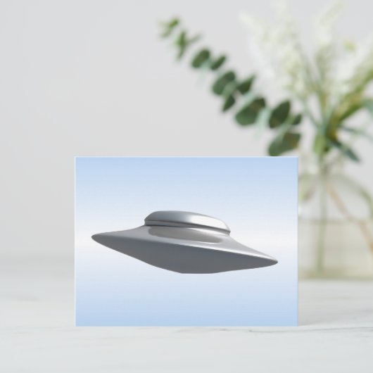 Flying Saucer Postkarte (Stehend Vorderseite)