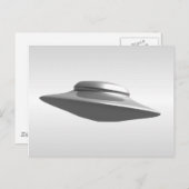Flying Saucer - Schwarzweiß Postkarte (Vorne/Hinten)
