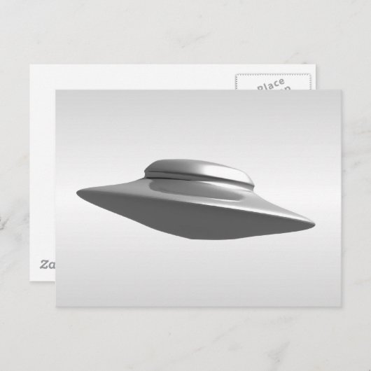 Flying Saucer - Schwarzweiß Postkarte (Vorne/Hinten)