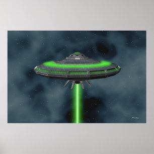 Flying Saucer - Sci-Fi-Poster Poster
