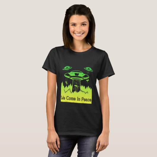 Flying Saucer UFO Astronauts are Aliens 10 T-Shirt (Vorne ganz)