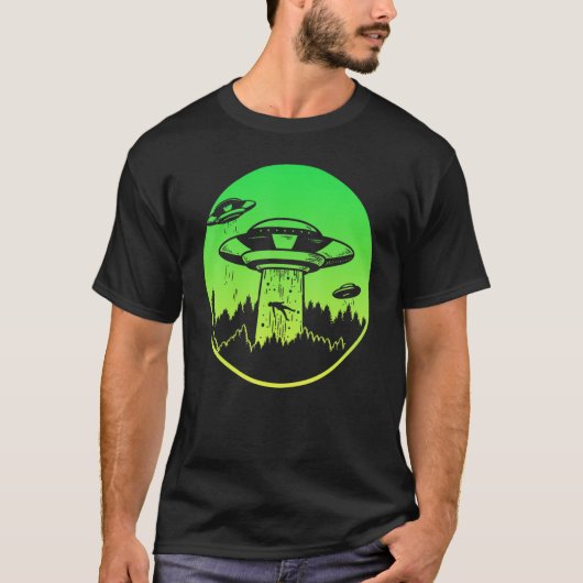 Flying Saucer Ufo Astronauts Are Aliens 1 T-Shirt (Vorderseite)