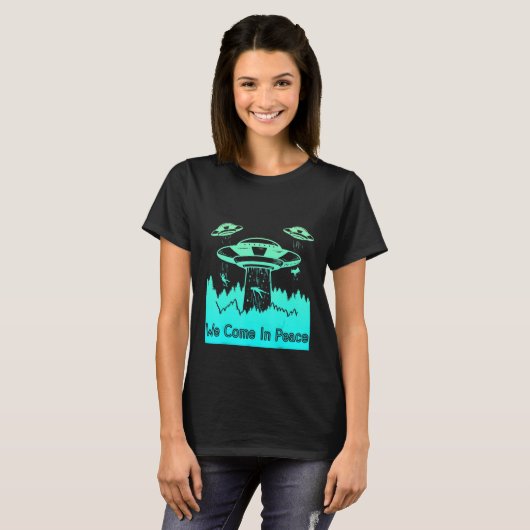 Flying Saucer UFO Astronauts are Aliens 9 T-Shirt (Vorne ganz)