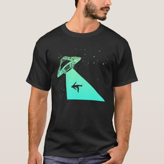 Flying Saucer UFO Astronauts are Aliens T-Shirt (Vorderseite)