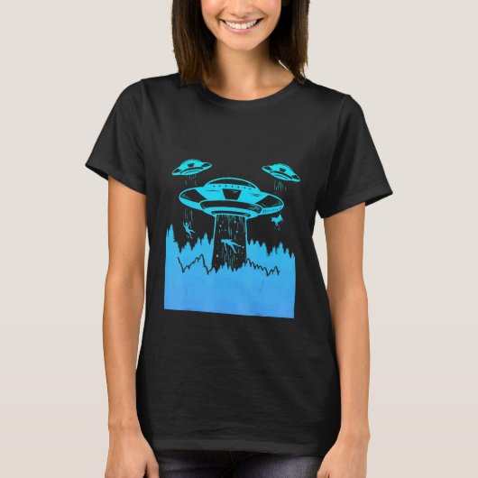 Flying Saucer UFO Astronauts are Aliens T-Shirt (Vorderseite)