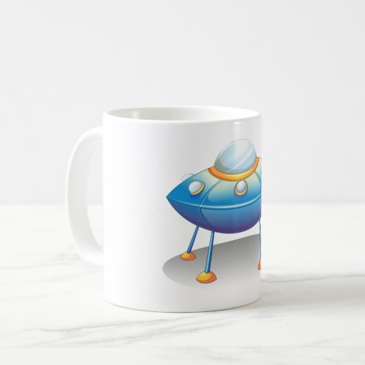 Flying Saucer UFO Kaffeetasse (Vorderseite Links)